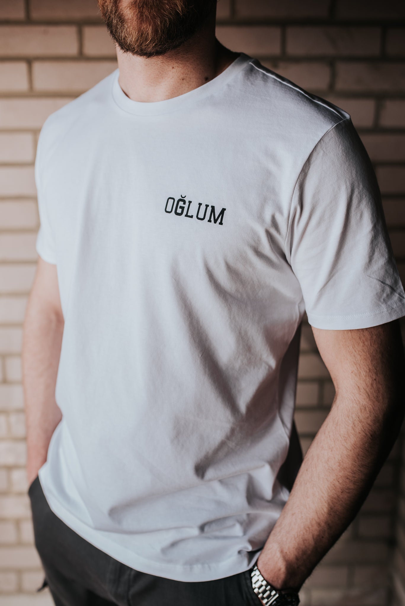 WHITE oglum t-shirt mens