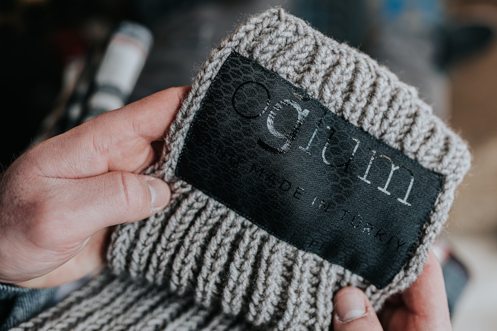 branded grey mens scarf