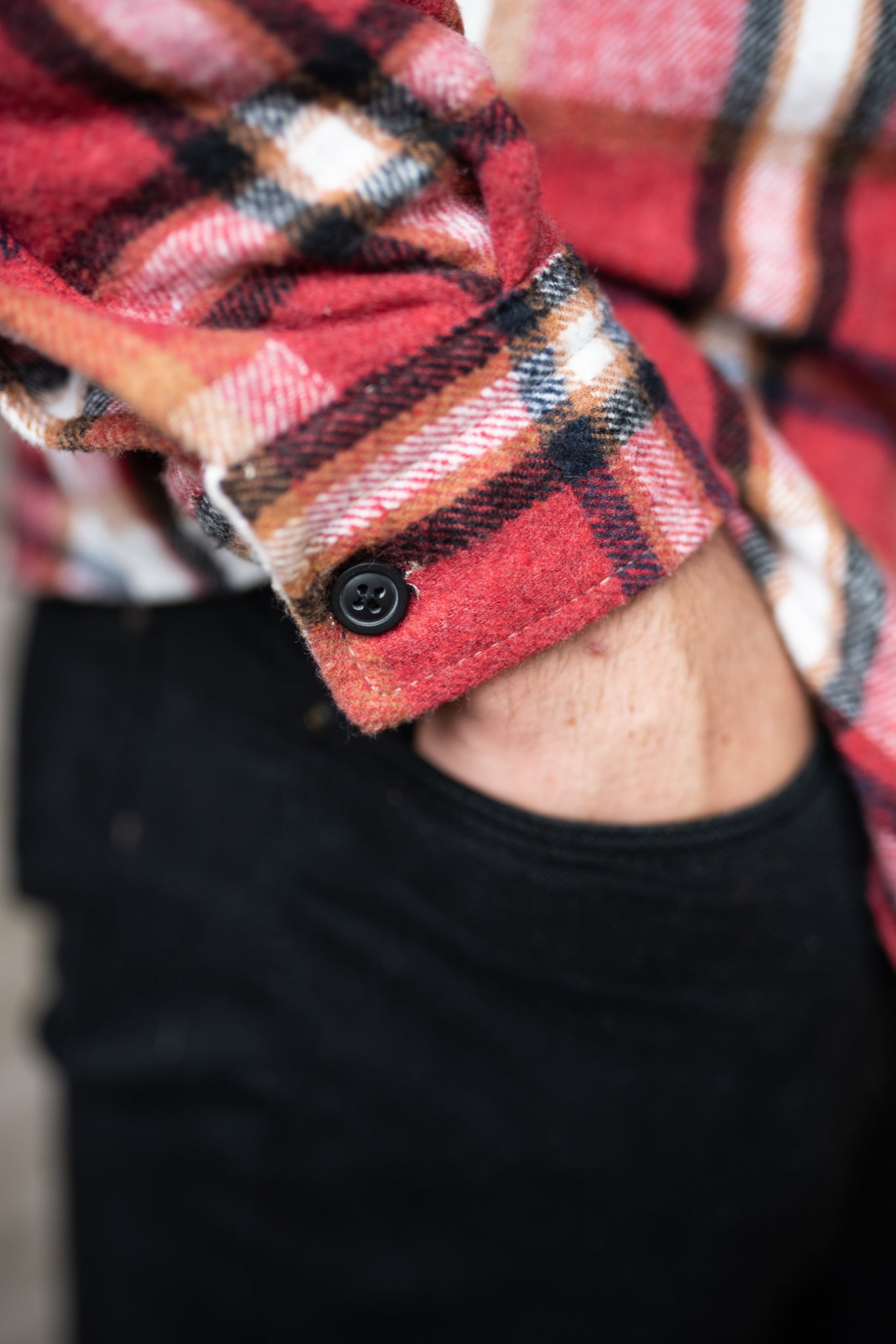 mens red check shirt long sleeve