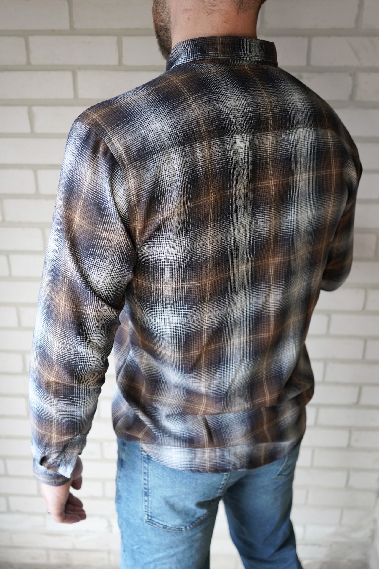 EARTH BROWN Lightweight Flannel