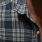Used mens check shirt black and white