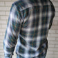 TURQ GREEN lightweight flannel shown from the back