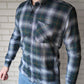 TURQ GREEN lightweight flannel shirt