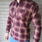 mens red check summer shirt front 