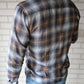 mens brown check summer shirt back