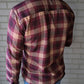 BLOOD RED lightweight flannel from the back