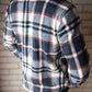 mens dark blue check shirt pattern