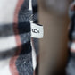 mens dark blue check shirt branded