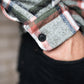 mens green check shirt long sleeve