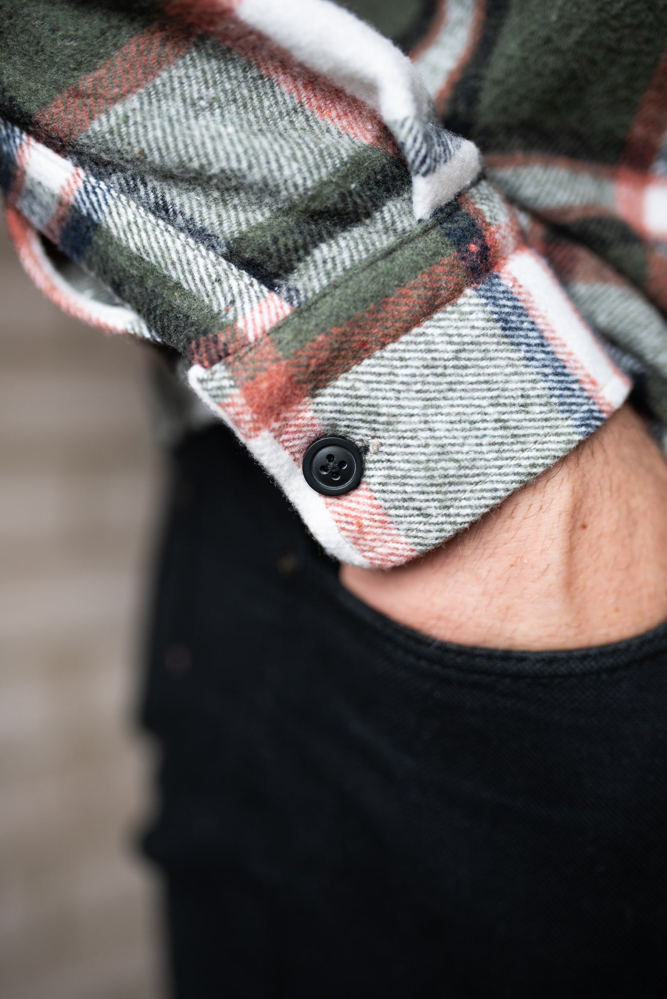 mens green check shirt long sleeve