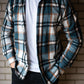 mens light blue flannel overshirt