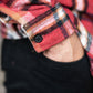 mens red check shirt long sleeve