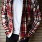 mens red check overshirt