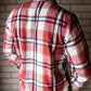 mens red check shirt pattern
